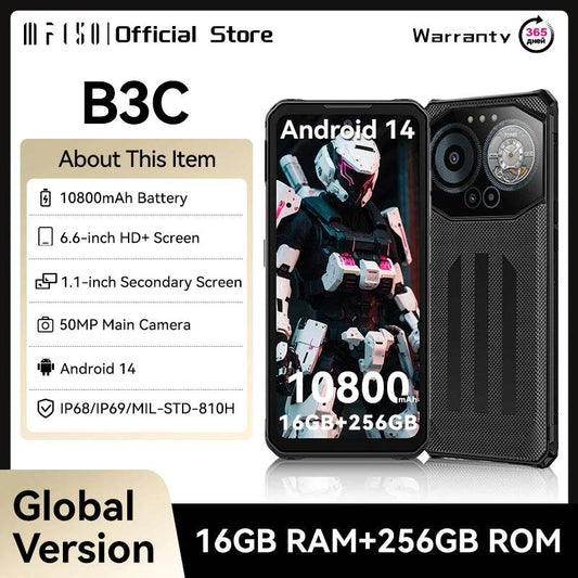 IIIF150 B3C Rugged Smartphone Dual Display 16GB 256GB 50MP Camera 10800mAh Android 14 Ultra-Thin Rugged Phone Global Version - Price Value Store
