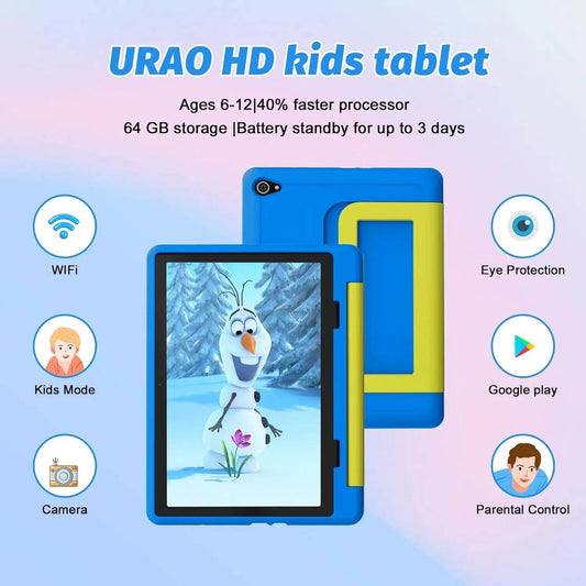 URAO 10 Inch Cartoon Pattern Kids Tablet Android Octa-Core 8GB RAM 64GB ROM Learning Education Games Tablets Children's Gifts - Price Value Store