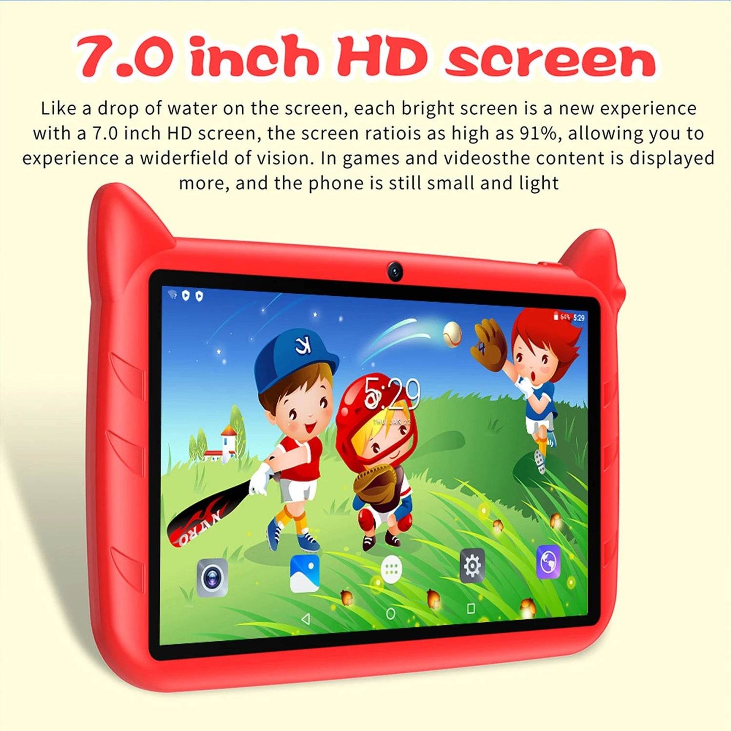 New Google 5G WiFi Kids Tablets 7 Inch Quad Core 4GB RAM 64GB ROM Cheap for Children Gift Educational Learning 4000mAh Tablet Pc - Price Value Store