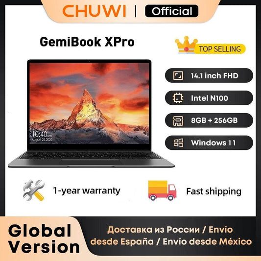 CHUWI GemiBook XPro 14inch UHD Screen Laptop 8GB RAM 256GB SSD Intel N150 / N100 Windows 11 Computer with Cooling Fan Notebook - Price Value Store