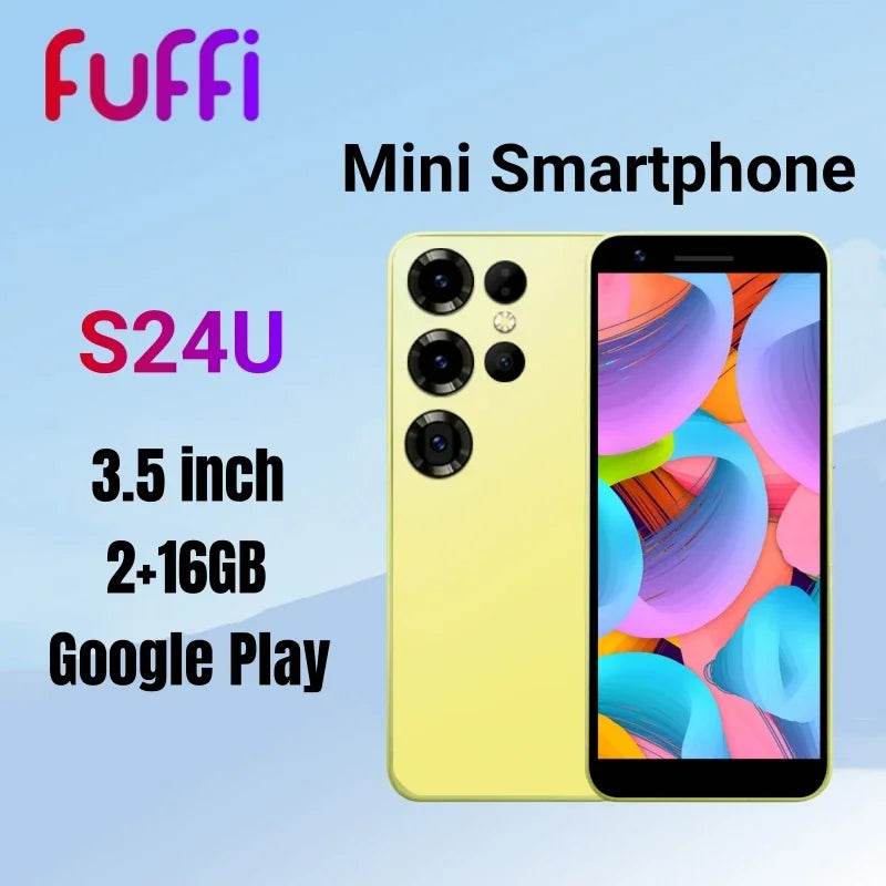 FUFFI-Mini Phone S24U, 3.5 inch,Google Play,16GB ROM,2GB RAM,Smartphone Android 2250mAh Mobile phones 2+5MP,Original Cell phone - Price Value Store