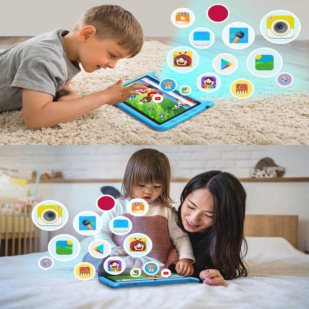 New 7 Inch Global Version 5G WiFi Kids Tablets Quad Core Android Learning Education Tablet PC 4GB RAM 64GB ROM Children's Gifts - Price Value Store