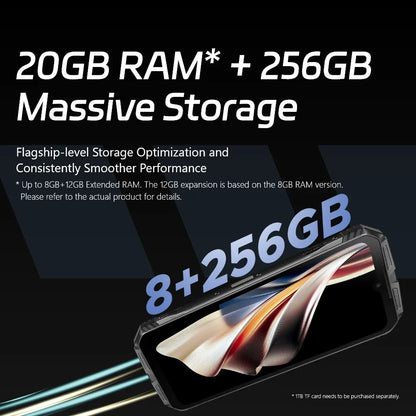 Global Version DOOGEE S Cyber Rugged Phone 6.58" 90Hz IPS Screen 8GB+256GB Android 14 10800mAh Large Battery 50MP AI Main Camera