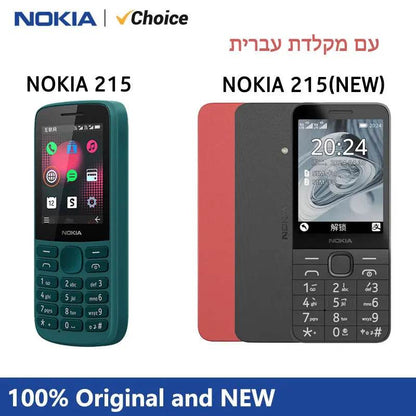 Nokia 215 4G Mobile Phone Dual SIM Cards FM Radio 1150mAh Standby Time Feature Phone with Hebrew Keyboard New And Original 100% - Price Value Store