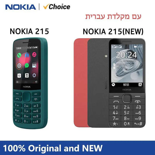 Nokia 215 4G Mobile Phone Dual SIM Cards FM Radio 1150mAh Standby Time Feature Phone with Hebrew Keyboard New And Original 100% - Price Value Store