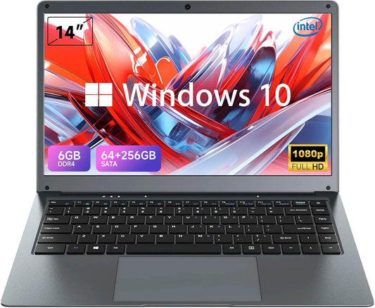 14 Inch Laptop Intel Celeron N3350 6GB RAM 64GB+256GB SSD Windows 10 - Price Value Store
