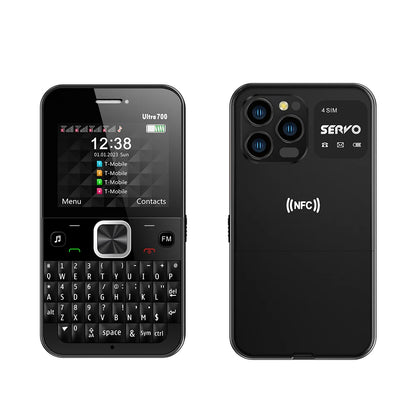 NEW! SERVO Ultra700 Full Keyboard Input Mobile Phone 4 Nano SIM Standby NFC Unlock FM Torch 2.4" Screen Cellular QWERTY Keyboard