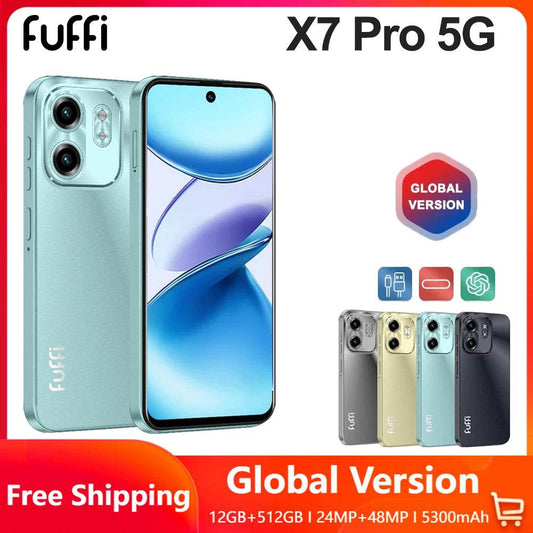 FUFFI X7 Pro Smartphones Cellphone Android 14 6.56 inch Screen,12+512GB 24+48MP Mobile phone 5800mAh Google Play Store Phone - Price Value Store