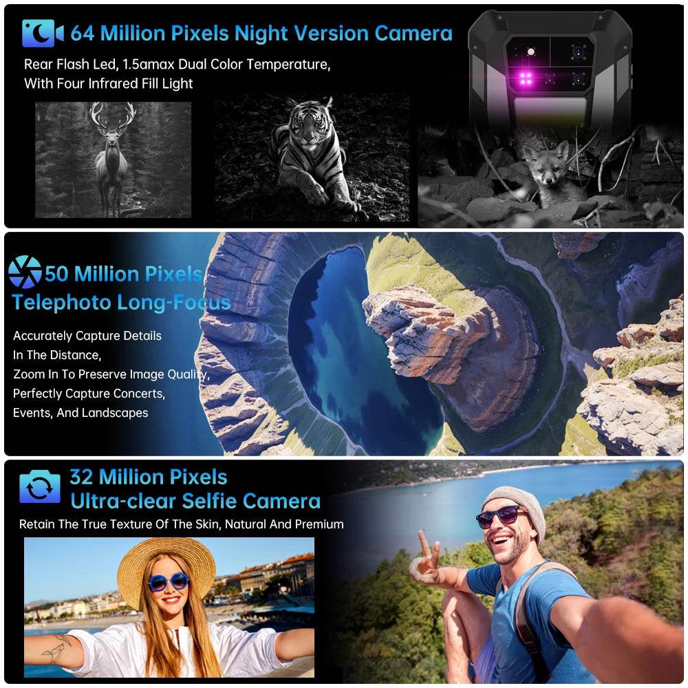 8849 Tank 4 Pro Unihertz 5G Rugged Projector Smartphone 1TB 36G Android 14 Sports Phone 11600mAh Dimensity8300 AMOLED 120HZ - Price Value Store