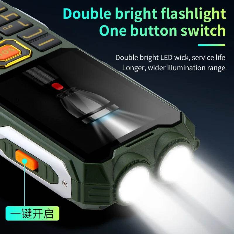 Q8 GSM 2G Rugged Mobile Phone Big Battery Double Flashlight 2.4inch HD Screen Dual Sim Large Button Cheap Cellphone For Elderly - Price Value Store