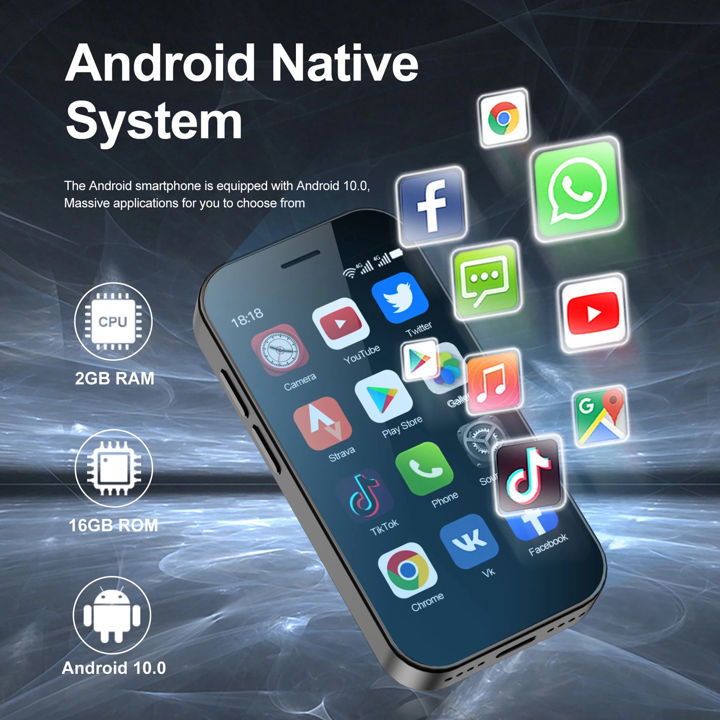 Global Version KING9000 4G Mini Smartphone 3.0 " Dual SIM 16GB+2GB Android 10.0 Google Play Small Mobile Phone Face Recognition