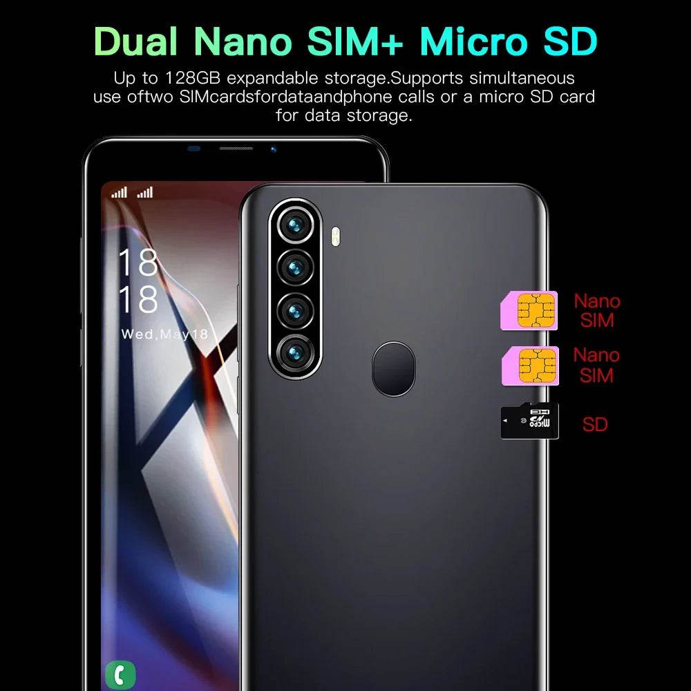 FUFFI Note 13 Pro Cell phone 16GB ROM 2GB RAM 5.0 inch Google Play Store Smartphone Android Dual SIM 2+8MP Camera Mobile phones - Price Value Store