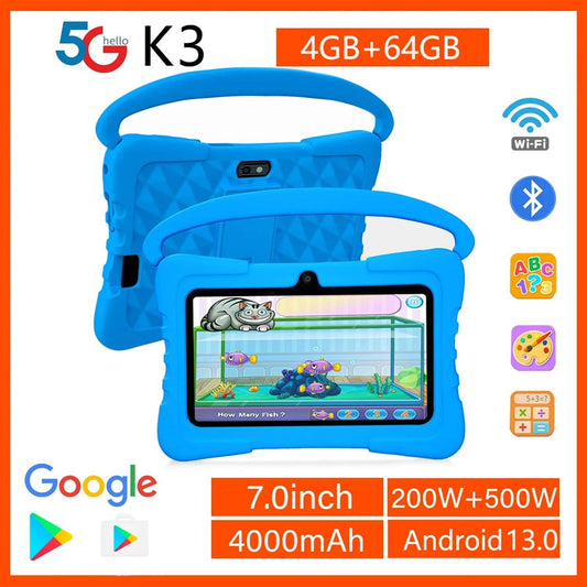 7 Inch Kids tablet for Children's best Gifts Quad Core 4GB+64GB ROM Android Tablets Cartoon Portable Kids-Proof protective case - Price Value Store