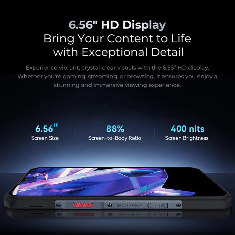 Oukitel WP35 S Rugged phone 6.56" HD+ Display 6GB 256GB 11000mAh Cellphones Android 14 NFC 48MP Rear Camera IP69K Smartphone Bus