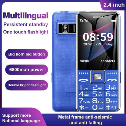 GSM 2G BAR Phone G600 Dual SIM Card 6800mAh Battery SOS Big Key 2.4Inch Screen Mobile Cellphone For Old Man Woman MP3 Recoder - Price Value Store