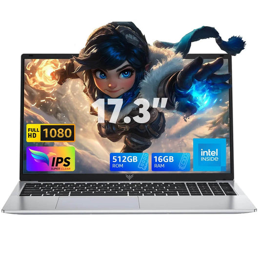 ACEMAGIC 17.3inch Laptop with High Performance Quad Core-12th Alder Lake N97 Laptop Computer Spacious Storage 16GB RAM 512GB ROM - Price Value Store