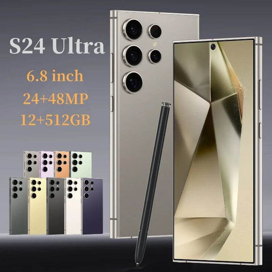 Global Vision S24 Ultra Smartphone 5G Android 5800mAH 8GB RAM 512G ROM 6.8Inch 1920x1080HD 24+48MP MTK10 4G Network Mobile Phone - Price Value Store