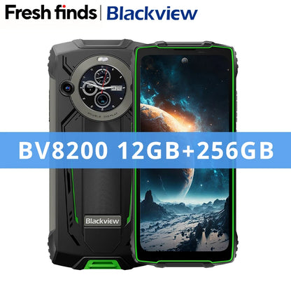 【World premiere】Blackview BV8200 Rugged phone 6.5" 2.4K 120Hz Display Helio G100 12GB 256GB NFC Flashlight Android 14 CellPhone