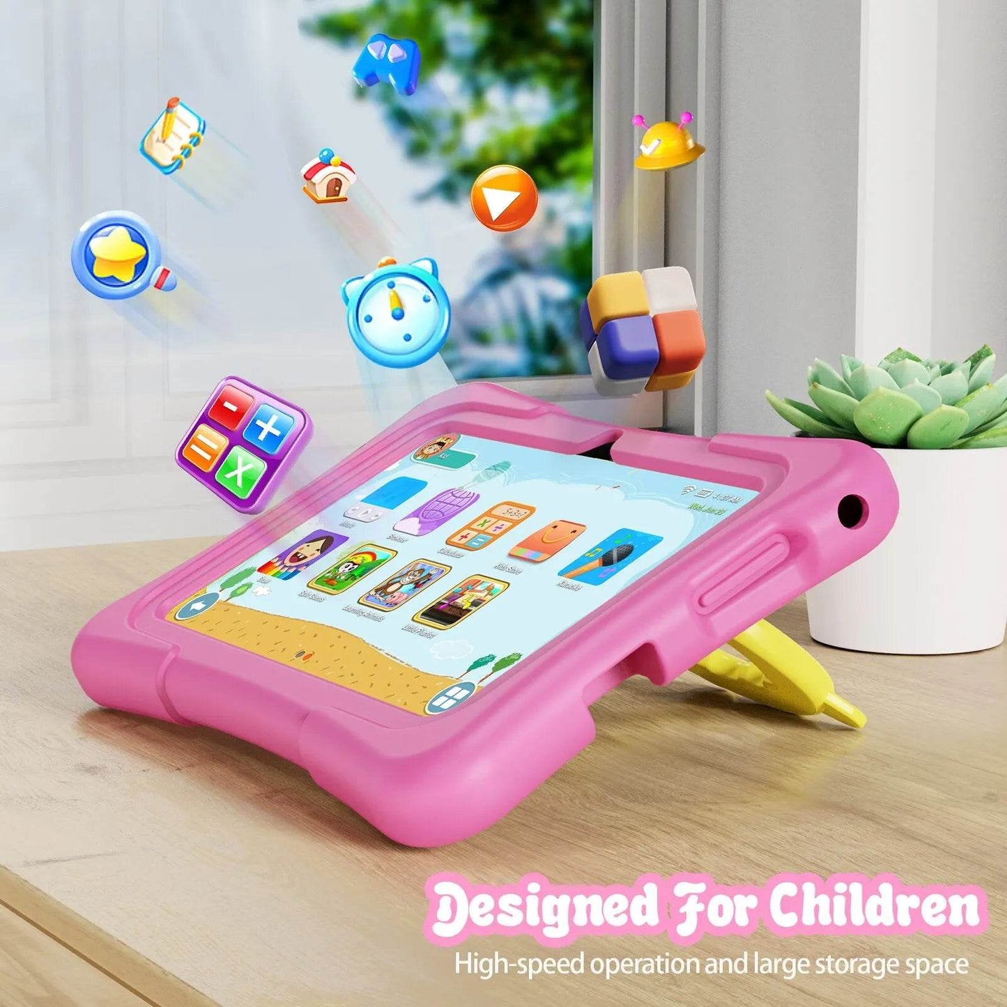 PRITOM Tablet for Kids 7 Inch Android 11 32 GB WiFi Bluetooth Dual Camera Educational Software Installed with Proof Case - Price Value Store