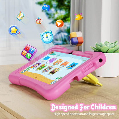 PRITOM Tablet for Kids 7 Inch Android 11 32 GB WiFi Bluetooth Dual Camera Educational Software Installed with Proof Case - Price Value Store