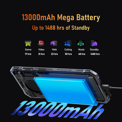 Blackview BV6200 Pro Rugged Phone Android 13 6.56'' Helio P35, 6GB+128GB Smartphone 13000mAh With 18W Fast Charge NFC Cell Phone - Price Value Store