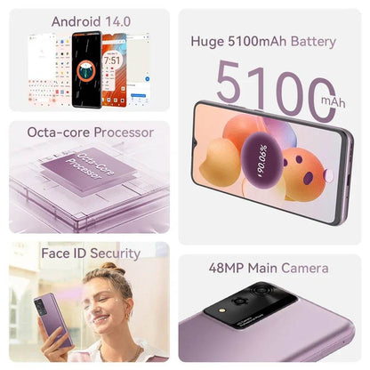 Android Smartphone Cubot A10, 12GB RAM (4GB+8GB), 128GB ROM, Octa-core, 6.56-Inch 90Hz Screen, 5100mAh, 48MP, 5G WiFi, 4G Phone - Price Value Store