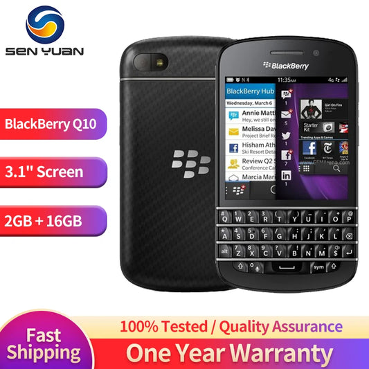 Original Blackberry Q10 4G Mobile Phone 3.1" 2GB RAM 16GB ROM 8MP QWERTY Keyboard Cellphone Dual Core BlackBerry q10 SmartPhone