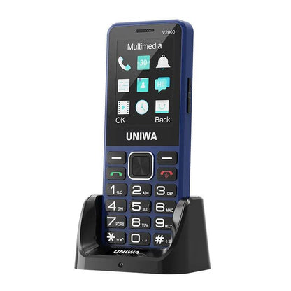 UNIWA V2000 4G Fashion Keypad Phone 2.4 Inch Big Button Loud Volume Dual SlM 1700mAh Russia Keyboard Feature Phones for Elderly - Price Value Store