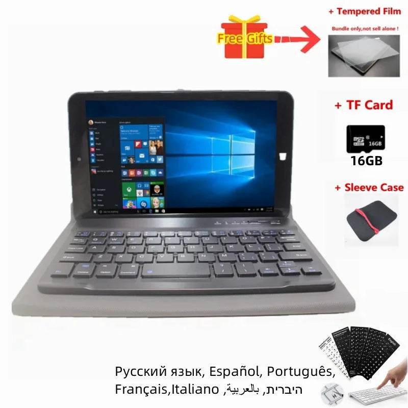 8GB RAM 128GB ROM Windows 10 Tablet 8 INCH 64bit Intel x5-Z8300 Quad Core Ultra-thin Bluetooth WiFi With Tempered Film Free Gift - Price Value Store