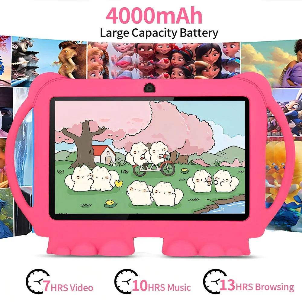 2025 New 5G WIFI 7-inch Children's Tablet 4GB+64GB ROM Drawing and Learning Portable Mini Tablet Quad Core Dual Cameras 4000mAh - Price Value Store