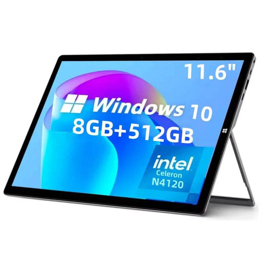 8GB RAM 512GB SSD ROM 11.6 Inch Windows 10 Tablet PC Intel Celeron Processor N4120 CPU 1920 x 1080 Pixel 2 x USB 3.0 Port Type-C - Price Value Store