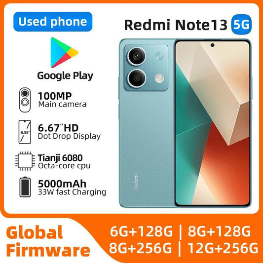 Redmi Note 13 5G 256GB Dimensity 6080 Ultra 140Hz LCD Display 64MP Triple Camera 5000mAh used phone - Price Value Store