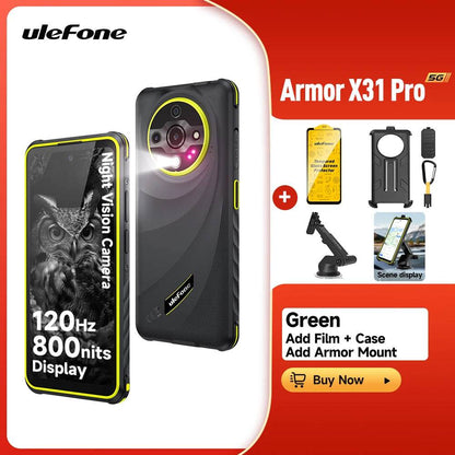 Ulefone Armor X31 Pro 5G Rugged Phone Android 14 Waterproof Smartphone 6.56”16GB RAM 256GB ROM Sony ® Night Camera 64MP NFC - Price Value Store