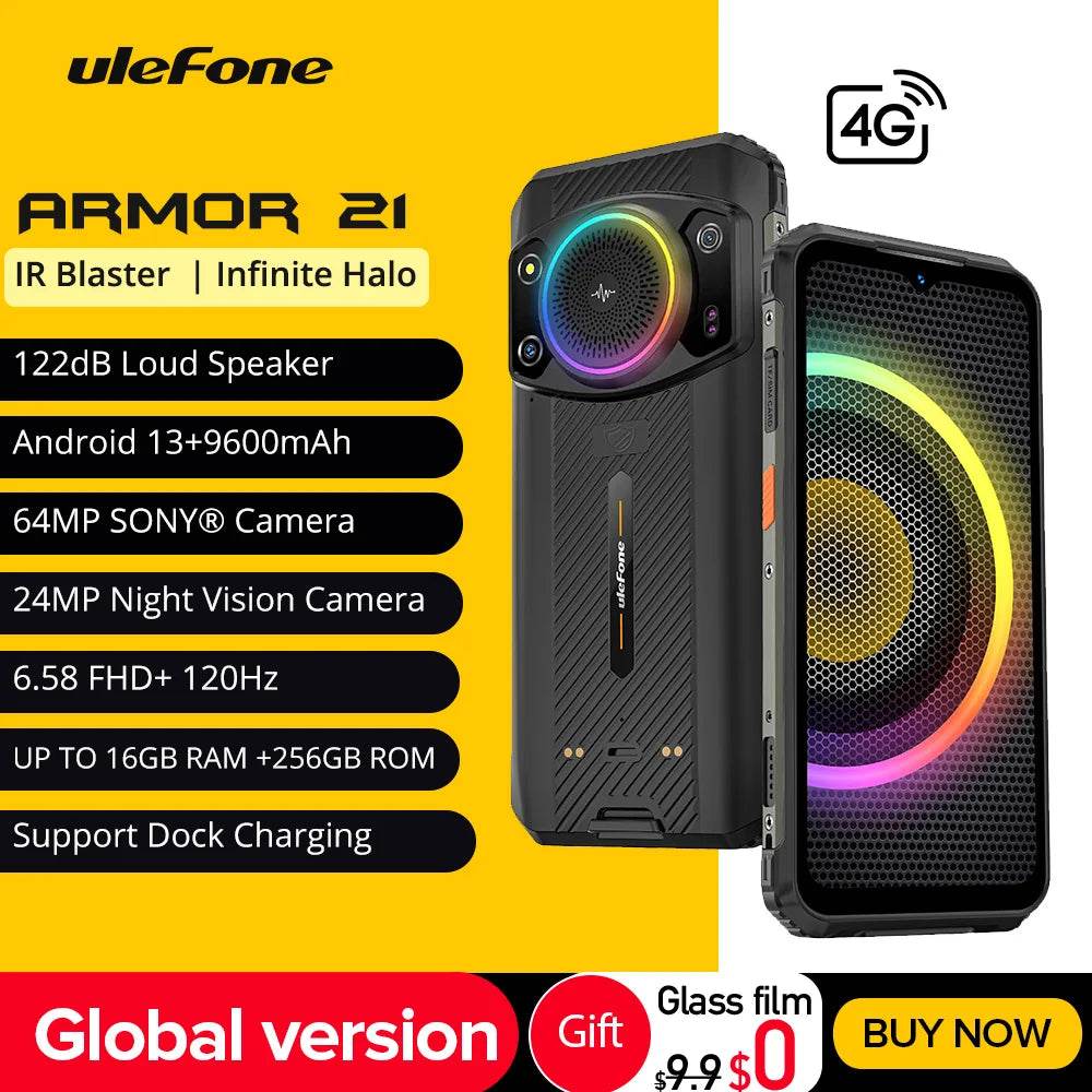 (2023 New) Ulefone Armor 21 Smartphone, G99 Android 13, 16GB RAM, 256GB ROM, Rugged Phone, 64MP, 9600mAh, Mobile phone, Global - Price Value Store