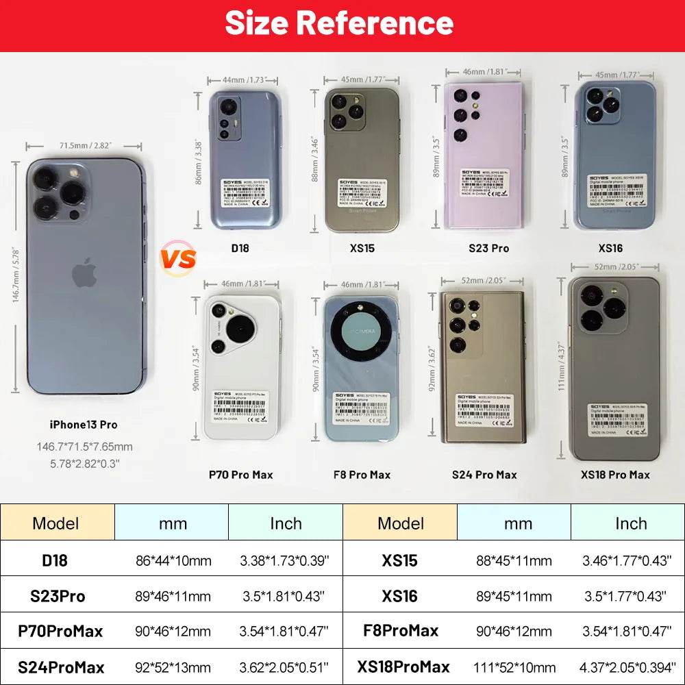 SOYES XS15 Mini Android8.1 Smart Phone 3.0 Inch Display 2GB RAM 16GB ROM Dual SIM Standby Play Store 3G Little Phone - Price Value Store