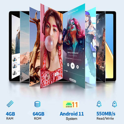 2025 Global Version Original BDF Pad Tablet 10.1 inch HD Android 11, 4GB+64GB, 5000mAh ,3G Dual SIM WiFi Tablet PC - Price Value Store