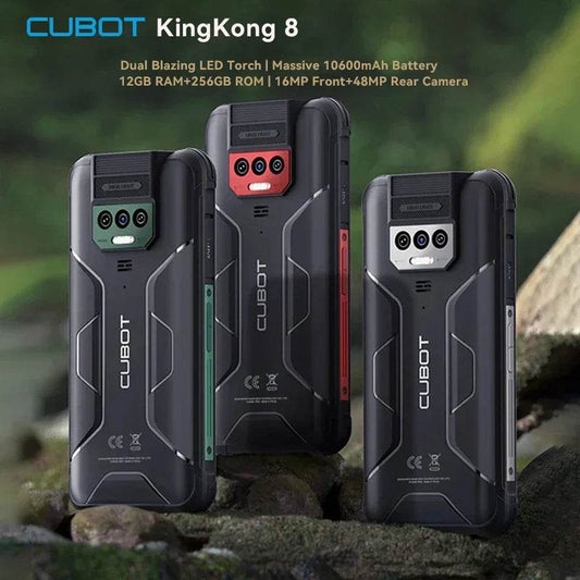 Cubot KingKong 8 Smartphone (6+6GB) RAM+256GB ROM 10600mAh Battery Dual LED Torch 48MP Rear Camera NFC Fingerprint Mobile Phone - Price Value Store