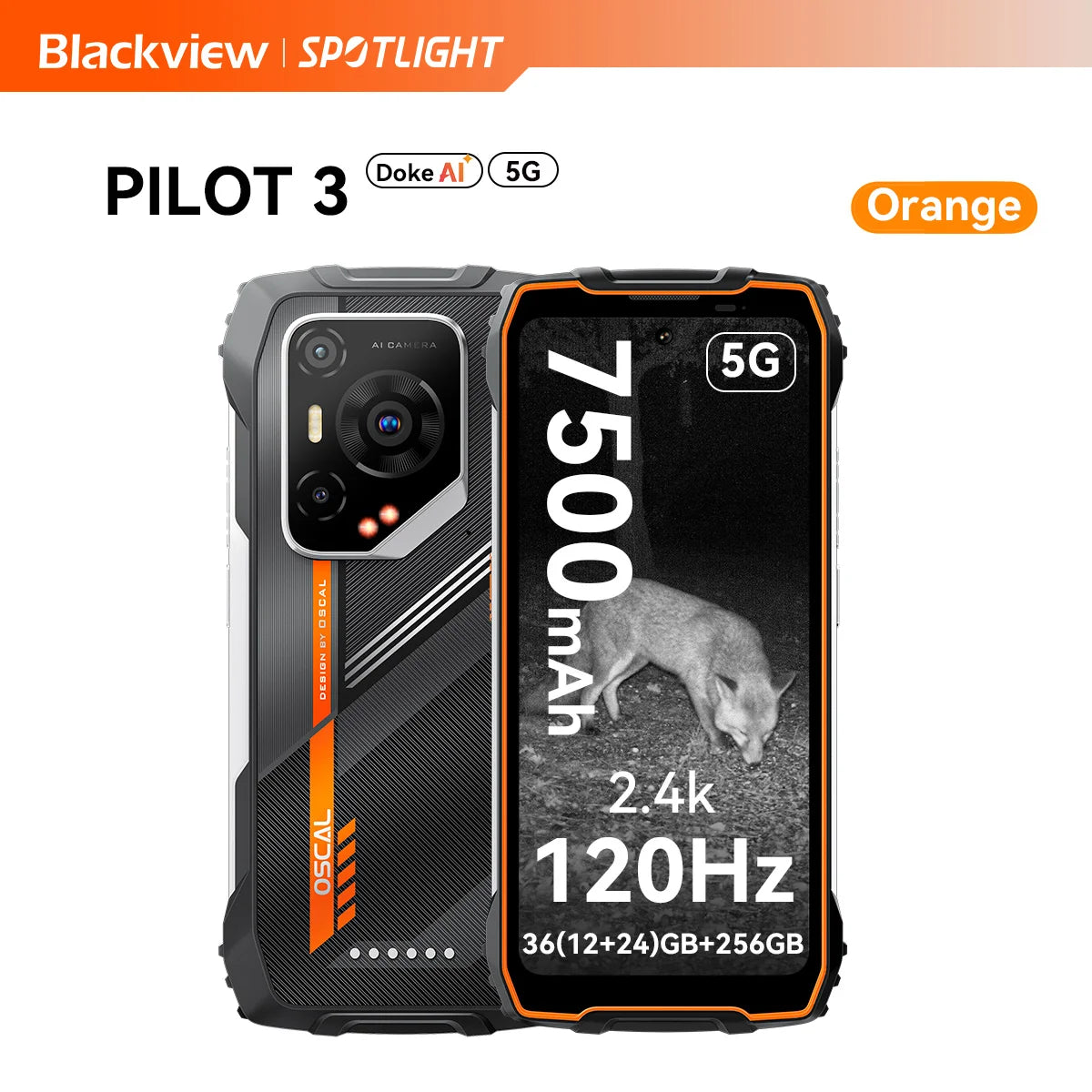 [World Premiere ]Blackview OSCAL PILOT 3 5G AI Rugged Smartphone MTK 6300, 6.78" 2.4K Display 120Hz, 12GB 256GB, 7500Amh Phones
