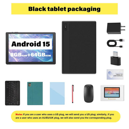 ANRY 2025 Android 15 IPS Display 10.1 Inch 8GB(4+4 Expand) RAM+64GB ROM Tablet 5000Mah Dual Camera 5GWifi A523 Octa-core Tablets - Price Value Store