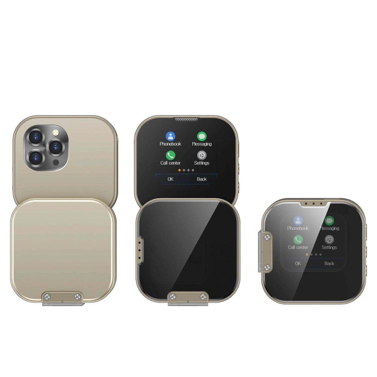SERVO i19 Rotate Mini Touch Mobile Phone Dual SIM Standby Bluetooth Dialer MP4 Player Magic Voice 2G Small Rotating Screen Phone - Price Value Store