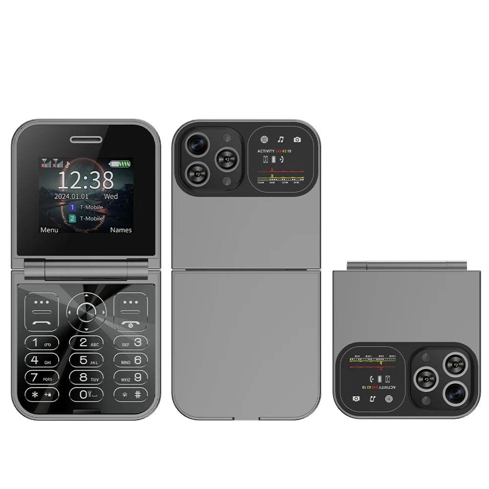 SERVO F15 Mini Small Flip Mobile Phone 2 SIM Standby Speed Dial Magic Voice Flashlight Call Recording 2G GSM Cute Fold Cellphone - Price Value Store