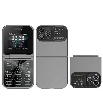 SERVO F15 Mini Small Flip Mobile Phone 2 SIM Standby Speed Dial Magic Voice Flashlight Call Recording 2G GSM Cute Fold Cellphone - Price Value Store