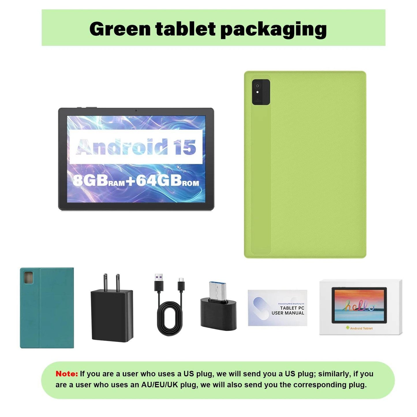 ANRY 2025 Android 15 IPS Display 10.1 Inch 8GB(4+4 Expand) RAM+64GB ROM Tablet 5000Mah Dual Camera 5GWifi A523 Octa-core Tablets - Price Value Store