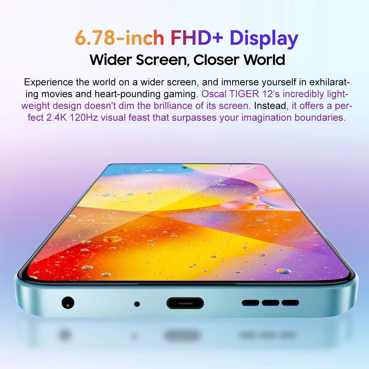 Blackview OSCAL TIGER 12 Smartphone Helio G99 6.78'' 120Hz 2.4K Display Cell Phone 8GB 128GB, 64MP, Mobile Phone Android13 - Price Value Store