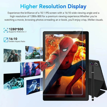 URAO A10L Android 14 Tablet 10.1-inch 12GB RAM 64GB ROM Octa-Core 5G WiFi with Keyboard Mouse Touch Pen Headset Case Tablet Kit - Price Value Store