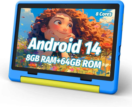 URAO 10 Inch Cartoon Pattern Kids Tablet Android Octa-Core 8GB RAM 64GB ROM Learning Education Games Tablets Children's Gifts - Price Value Store