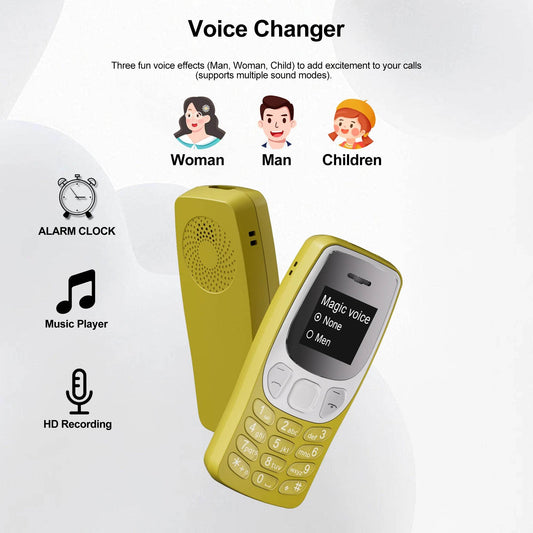 SERVO BM80 2G GSM Mini Mobile Phone Dual SIM Standby Magic Voice Bluetooth Dialer Call Recording Small Backup Cellphones Type-C - Price Value Store