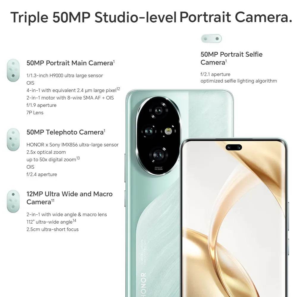 2024 Global Version HONOR 200 Pro Snapdragon 8s Gen 3 5G Smart phone 6.78'' 120Hz AMOLED 5200mAh Large Battery 100W SuperCharge - Price Value Store