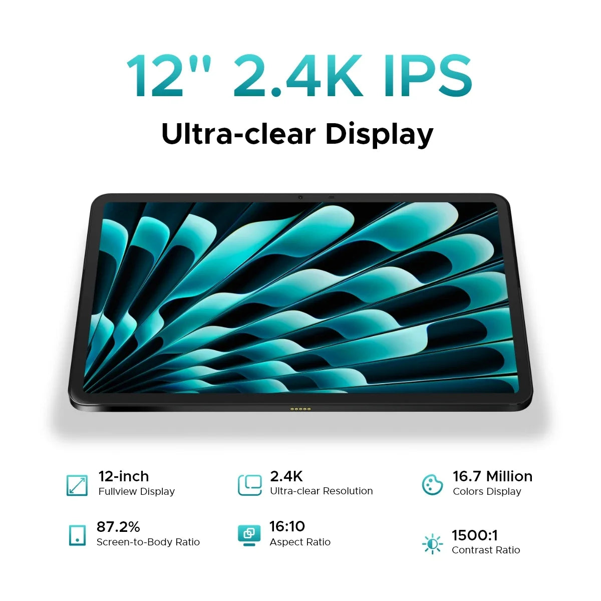 DOOGEE T40 Pro Tablet 12" IPS 2.4K 20GB(8+12) 512GB  Android 14  Helio G99 6nm 10800mAh 18W Charge Quad Speaker 7.6mm ultra-thin