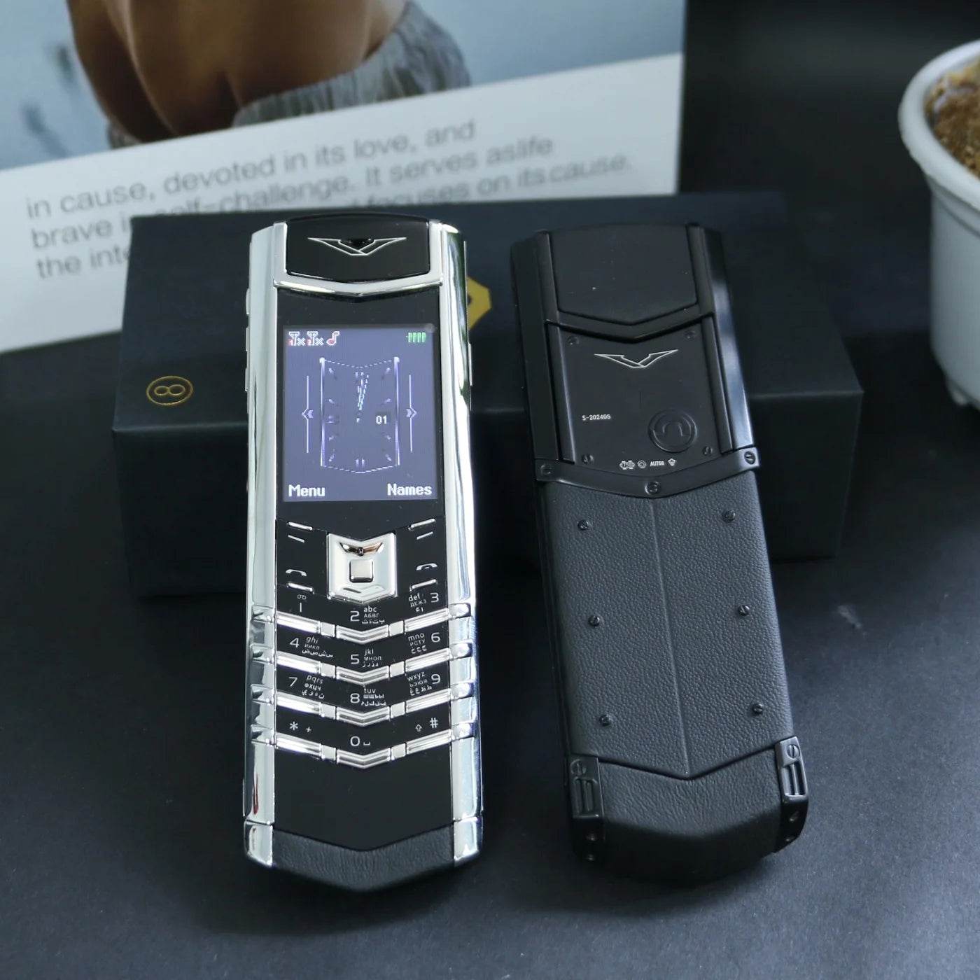 Elegant Metal Signature Handmade Mobile Phone Dual SIM Bluetooth Dialer Ebook Luxury Feature Classic Senior Phone for Elderly - Price Value Store